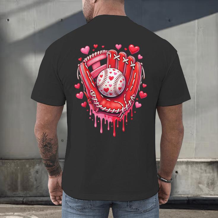 Baseball Drip Ice Cream Sprinkles Valentines Day Baseball Men's Back Print T-Shirt Baseball Drip Ice Cream Sprinkles Valentines Day Baseball Men's Back Print T-Shirt
