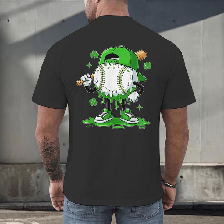 Baseball Drip Icecream Apparel Youth Boy St Patrick's Day Men's Back Print T-Shirt