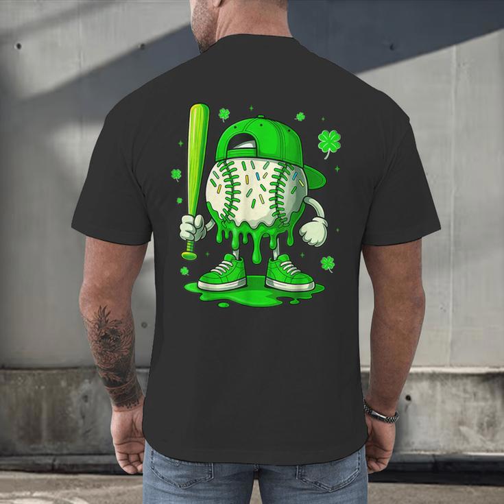 Baseball Drip Icecream Apparel Youth Boy St Patricks Day Men's Back Print T-Shirt