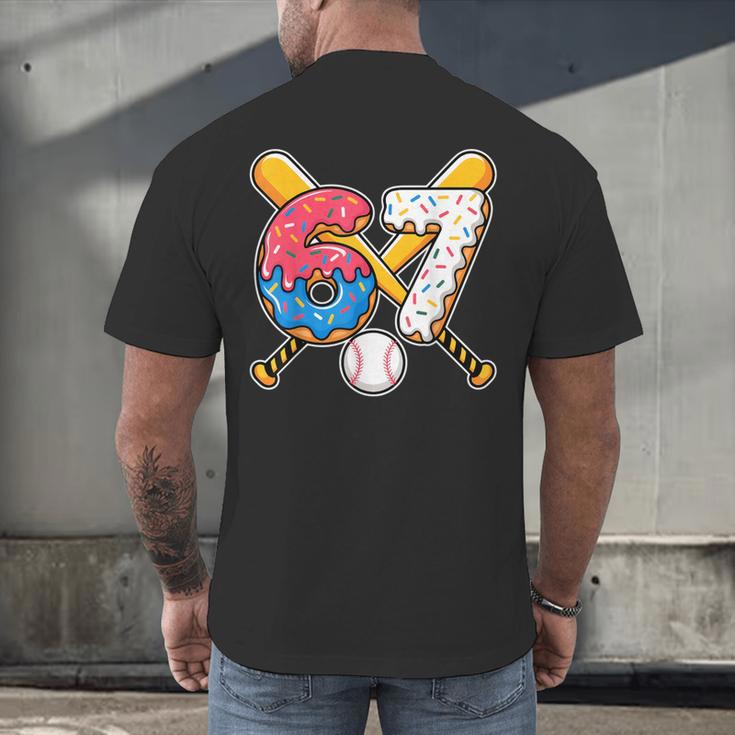 Baseball Drip Number 67 Player 67th Birthday Meme Men's Back Print T-Shirt Baseball Drip Number 67 Player 67th Birthday Meme Men's Back Print T-Shirt
