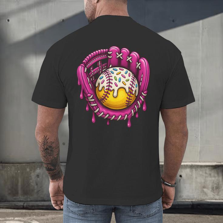 Baseball Drip Pink Glove Respect The Drip Youth Boys Girls Men's Back Print T-Shirt Baseball Drip Pink Glove Respect The Drip Youth Boys Girls Men's Back Print T-Shirt