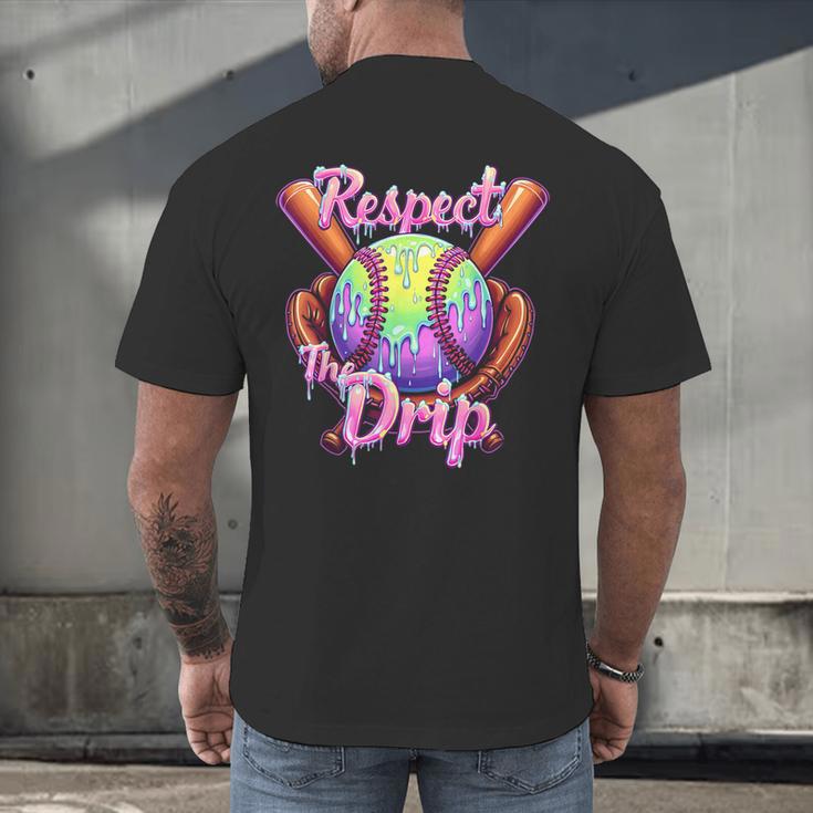 Baseball Drip Respect The Drip Purple Ice Cream Sprinkles Men's Back Print T-Shirt Baseball Drip Respect The Drip Purple Ice Cream Sprinkles Men's Back Print T-Shirt