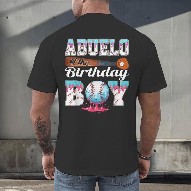 Baseball Ice Cream Drip Abuelo Of The Birthday Boy Men's Back Print T-Shirt Baseball Ice Cream Drip Abuelo Of The Birthday Boy Men's Back Print T-Shirt