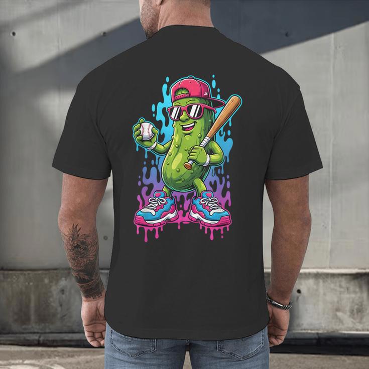 Baseball Ice Cream Drip Boys And Girls Batter Game Day Men's Back Print T-Shirt Baseball Ice Cream Drip Boys And Girls Batter Game Day Men's Back Print T-Shirt