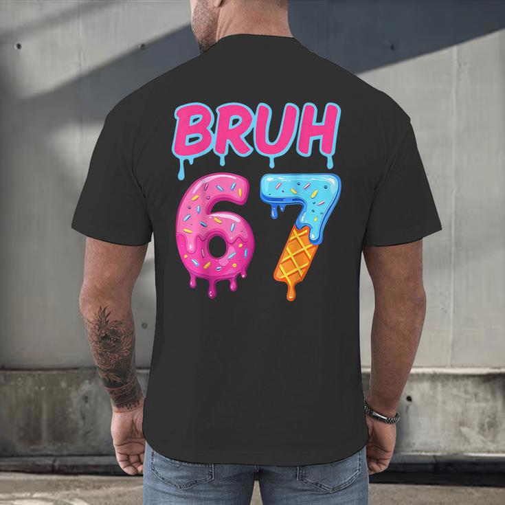 Baseball Ice Cream Drip Number 67 Player Or 67th Birthday Men's Back Print T-Shirt Baseball Ice Cream Drip Number 67 Player Or 67th Birthday Men's Back Print T-Shirt