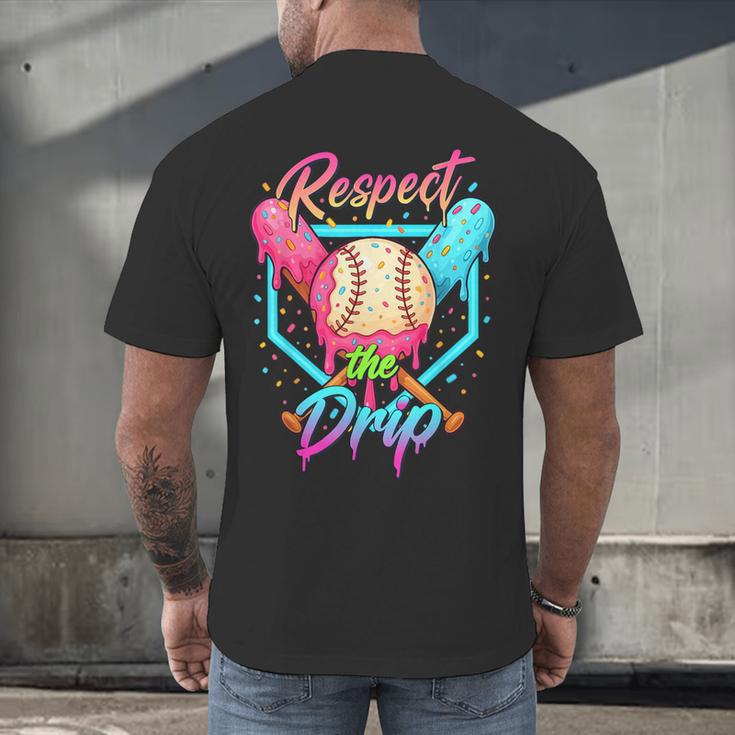 Baseball Ice Cream Drip Number 67 Player 67 Respect The Drip Men's Back Print T-Shirt