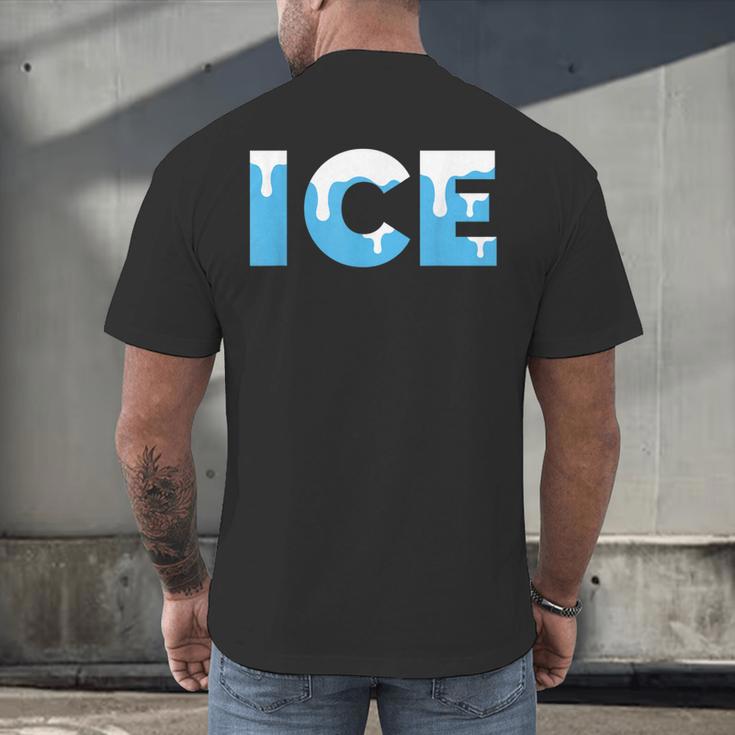 Baseball ICE Ice Cream Drip Baseball Drip Baseball Men's Back Print T-Shirt