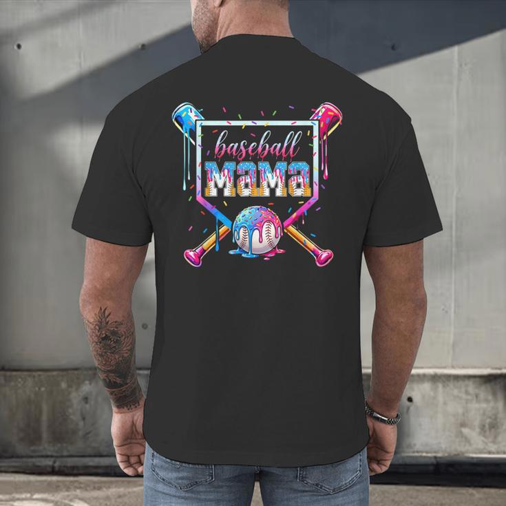 Baseball Mama Ice Cream Drip For Men Women Boy Kids Men's Back Print T-Shirt Baseball Mama Ice Cream Drip For Men Women Boy Kids Men's Back Print T-Shirt