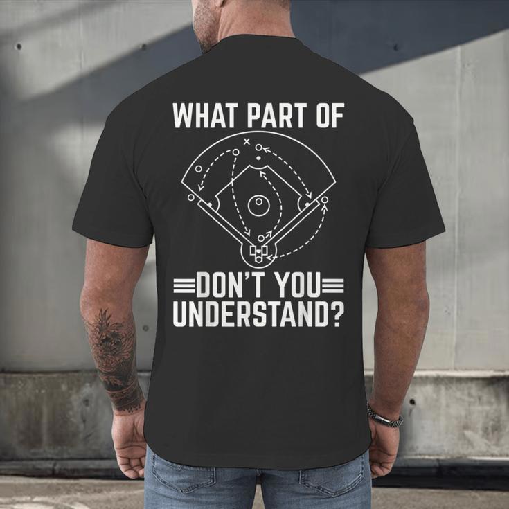Baseball Math Double Play What Part Of Baseball Game Men's Back Print T-Shirt