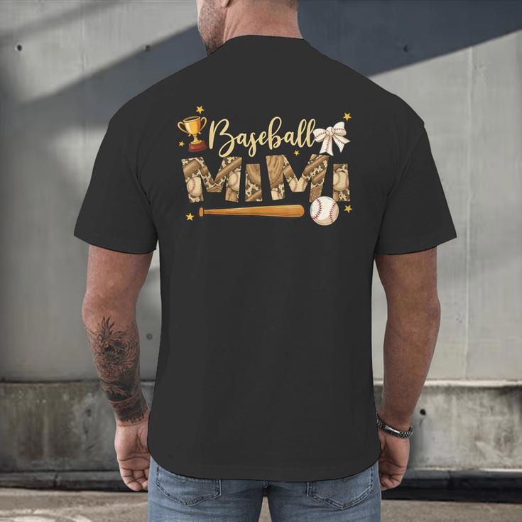 Baseball Mimi Vintage Baseball Lover Men's Back Print T-Shirt