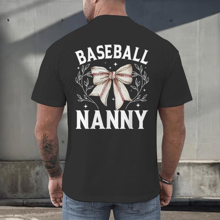 Baseball Nanny Baseball Coquette Bow Men's Back Print T-Shirt Baseball Nanny Baseball Coquette Bow Men's Back Print T-Shirt