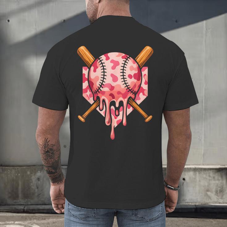 Baseball Pink Camo Ice Cream Youth Boys Girls Men's Back Print T-Shirt Baseball Pink Camo Ice Cream Youth Boys Girls Men's Back Print T-Shirt