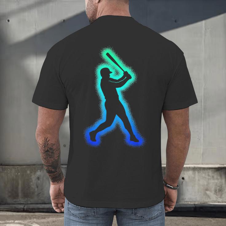 Baseball Player Graphic Men's Back Print T-Shirt Baseball Player Graphic Men's Back Print T-Shirt