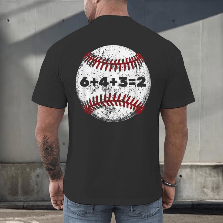 Baseball Red Stitches Sport Graphic 6432 Men's Back Print T-Shirt