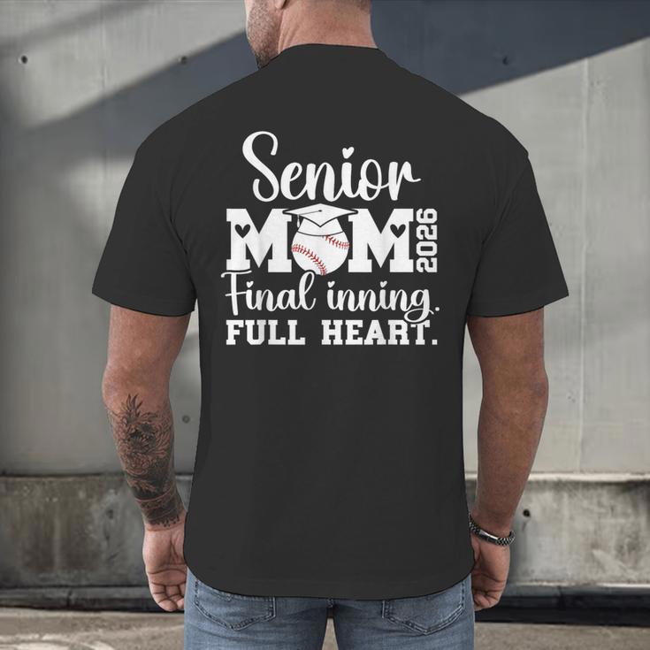 Baseball Senior Mom 2026 Final Inning Baseball Senior Mama Men's Back Print T-Shirt Baseball Senior Mom 2026 Final Inning Baseball Senior Mama Men's Back Print T-Shirt