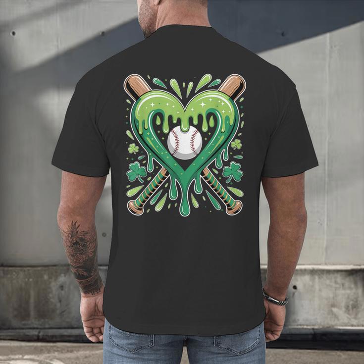 Baseball St Patricks Day Boys Girls Men Women Shamrock Green Men's Back Print T-Shirt Baseball St Patricks Day Boys Girls Men Women Shamrock Green Men's Back Print T-Shirt