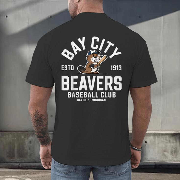 Bay City Beavers Baseball Club Estd 1913 Men's Back Print T-Shirt Bay City Beavers Baseball Club Estd 1913 Men's Back Print T-Shirt