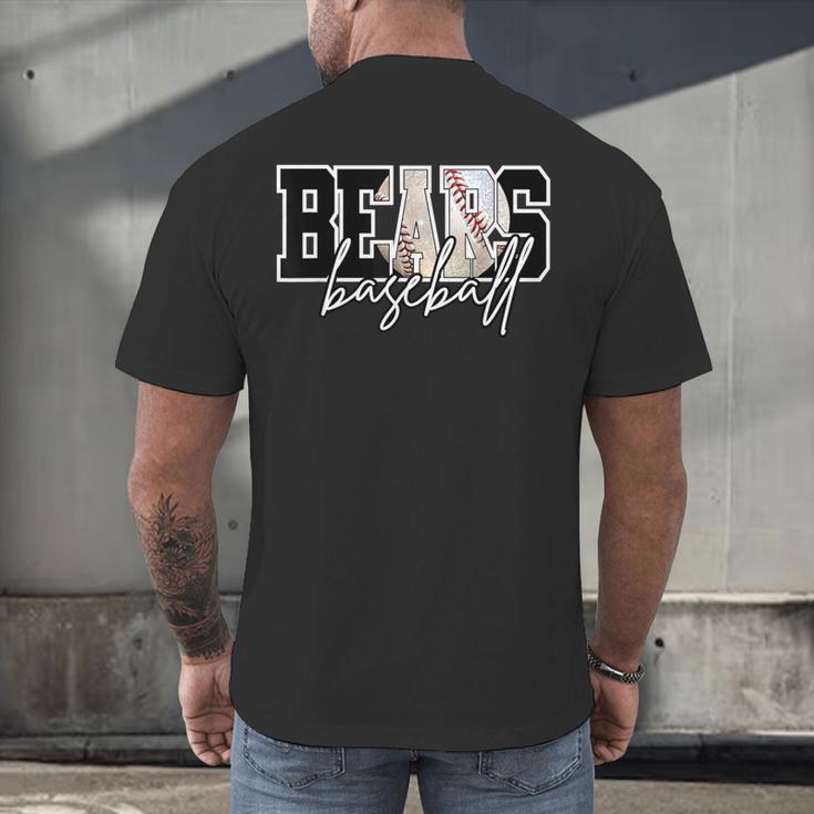 Bears Baseball Mom Game Day School Spirit Bear Pride Men's Back Print T-Shirt Bears Baseball Mom Game Day School Spirit Bear Pride Men's Back Print T-Shirt