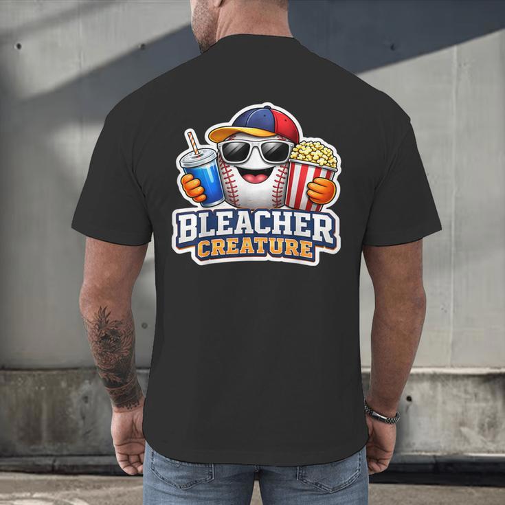 Bleacher Creature Baseball Fan Supporter Game Day Ball Men's Back Print T-Shirt Bleacher Creature Baseball Fan Supporter Game Day Ball Men's Back Print T-Shirt