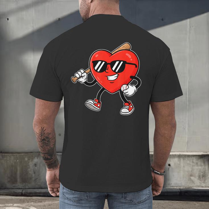 Boy Valentines Day Heart Love Baseball Boys Men Kids Men's Back Print T-Shirt Boy Valentines Day Heart Love Baseball Boys Men Kids Men's Back Print T-Shirt