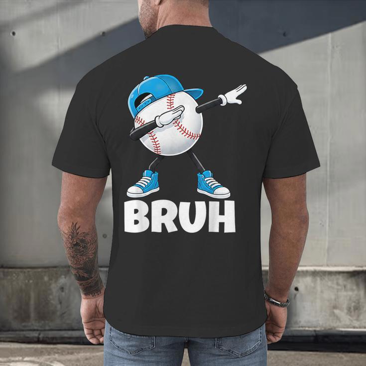 Boys Baseball Graphic Tee Teen Apparel Cute Meme Bruh Men's Back Print T-Shirt Boys Baseball Graphic Tee Teen Apparel Cute Meme Bruh Men's Back Print T-Shirt