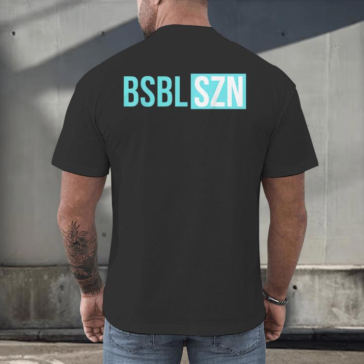 BSBL SZN Baseball Season Game Day Boys Girls Youth Men's Back Print T-Shirt BSBL SZN Baseball Season Game Day Boys Girls Youth Men's Back Print T-Shirt