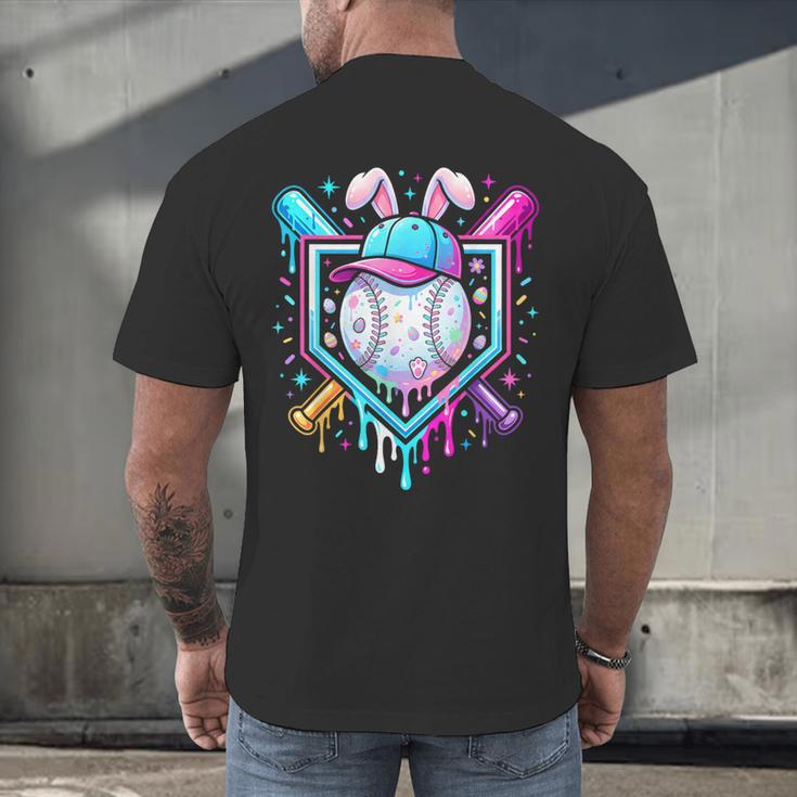 Bunny Baseball Hat With Ice Cream Easter Day Boys Kids Girls Men's Back Print T-Shirt Bunny Baseball Hat With Ice Cream Easter Day Boys Kids Girls Men's Back Print T-Shirt