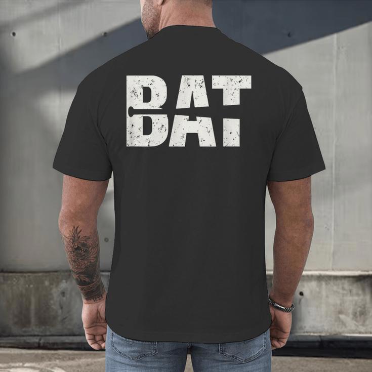 Cool Bat Dad Baseball Tee Women Kids Men's Back Print T-Shirt