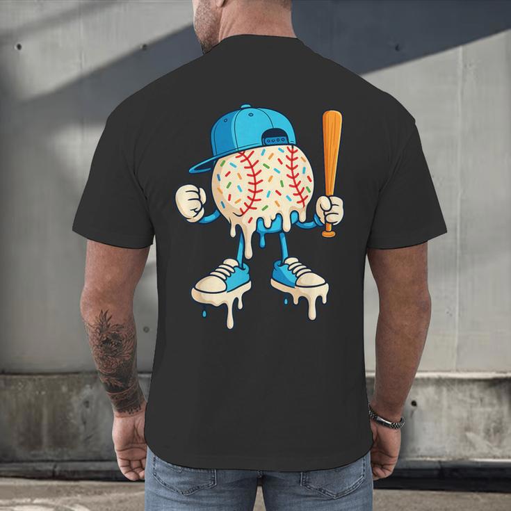 Cool Drip Baseball Shirt Youth Baseball Drip Men's Back Print T-Shirt Cool Drip Baseball Shirt Youth Baseball Drip Men's Back Print T-Shirt