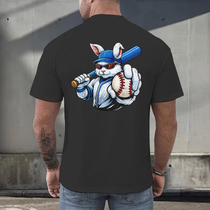 Cool Rabbit Baseball Easter Men Boy Toddler Kid Men's Back Print T-Shirt Cool Rabbit Baseball Easter Men Boy Toddler Kid Men's Back Print T-Shirt
