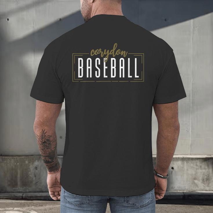 Corydon Baseball School Spirit Indiana Men's Back Print T-Shirt Corydon Baseball School Spirit Indiana Men's Back Print T-Shirt