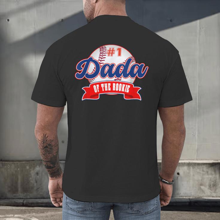 Dada Rookie Of Year 1st Birthday Baseball Theme Matching Men's Back Print T-Shirt
