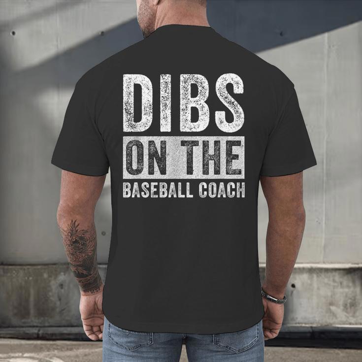 Dibs On The Baseball Coach Wife Girlfriend Men's Back Print T-Shirt Dibs On The Baseball Coach Wife Girlfriend Men's Back Print T-Shirt