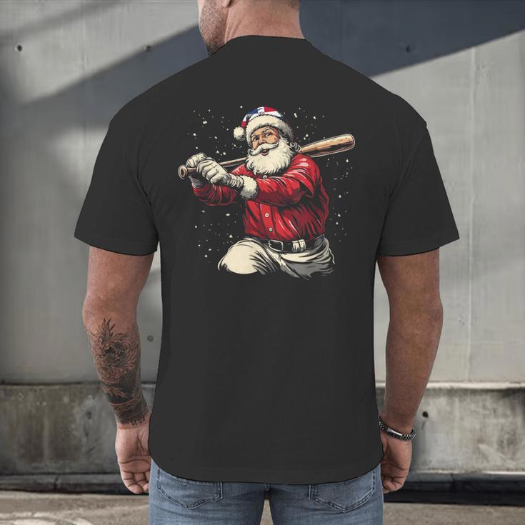 Dominican Santa Christmas Beisbol Baseball Dominicano Men's Back Print T-Shirt Dominican Santa Christmas Beisbol Baseball Dominicano Men's Back Print T-Shirt