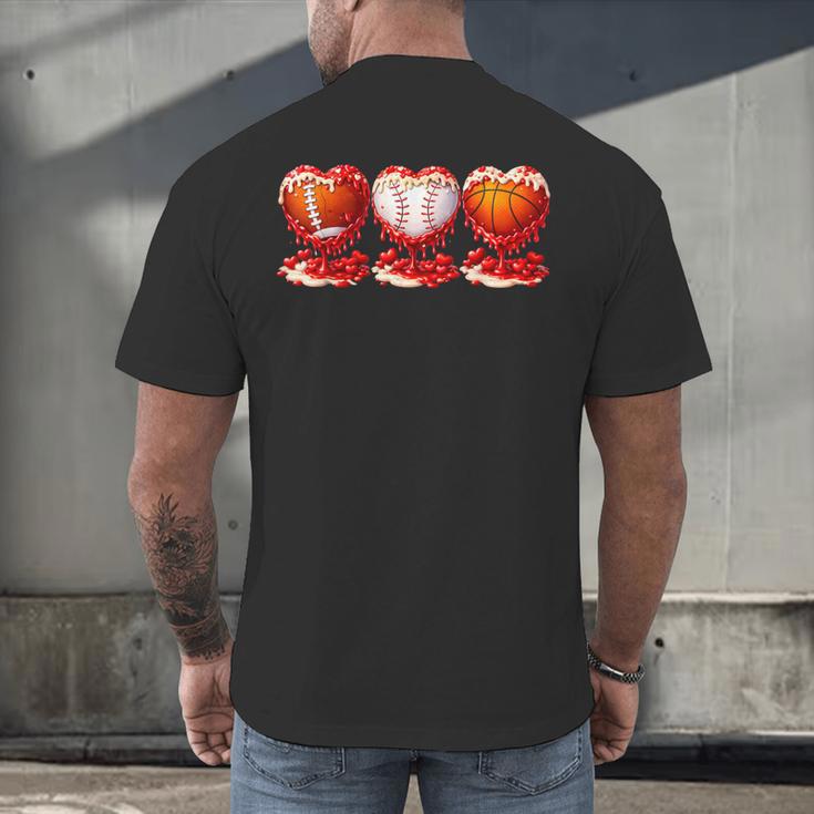 Drip Valentines Day Basketball Baseball Football Boy Men Kid Men's Back Print T-Shirt Drip Valentines Day Basketball Baseball Football Boy Men Kid Men's Back Print T-Shirt