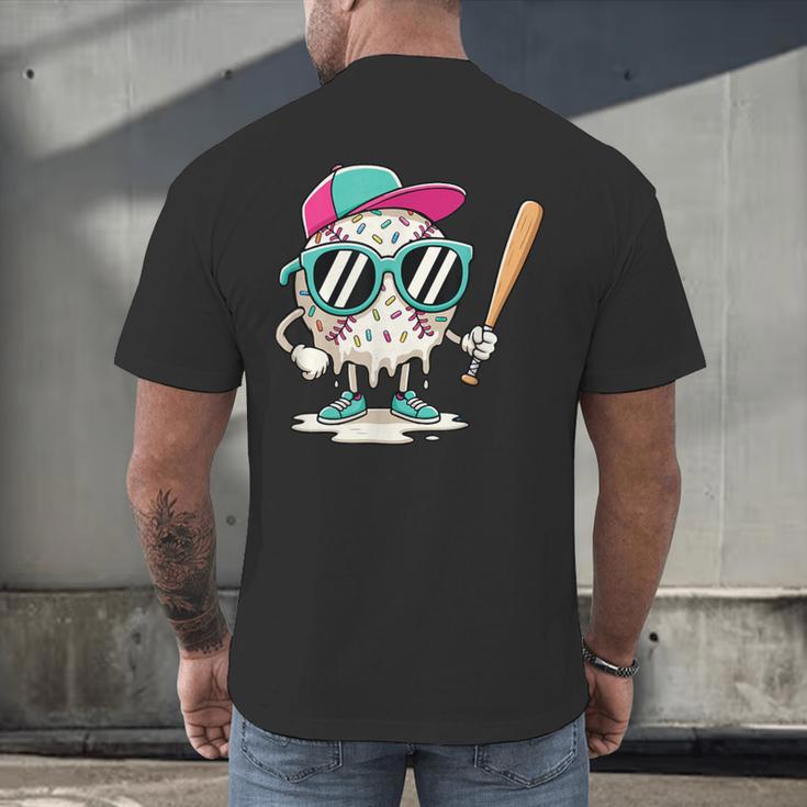 Dripping Baseball Baseball Lover Player Baseballer Men's Back Print T-Shirt