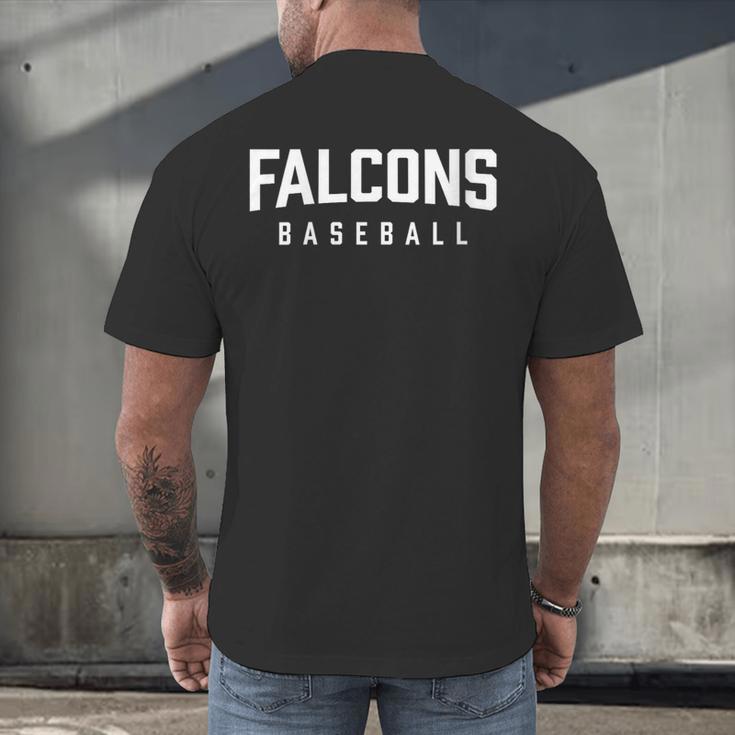 Falcons Baseball Inspired Men's Back Print T-Shirt Falcons Baseball Inspired Men's Back Print T-Shirt