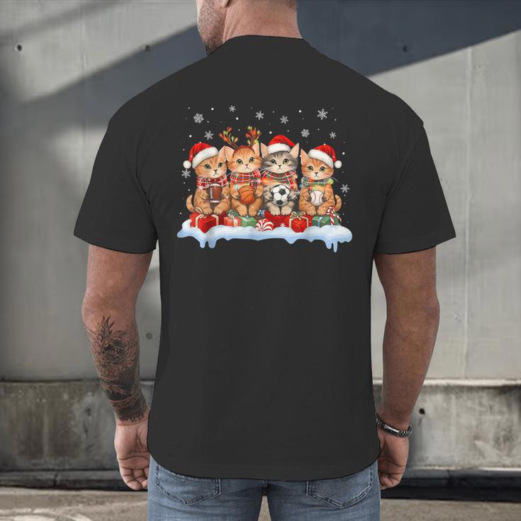 Football Baseball Basketball Player Sport Christmas Men's Back Print T-Shirt