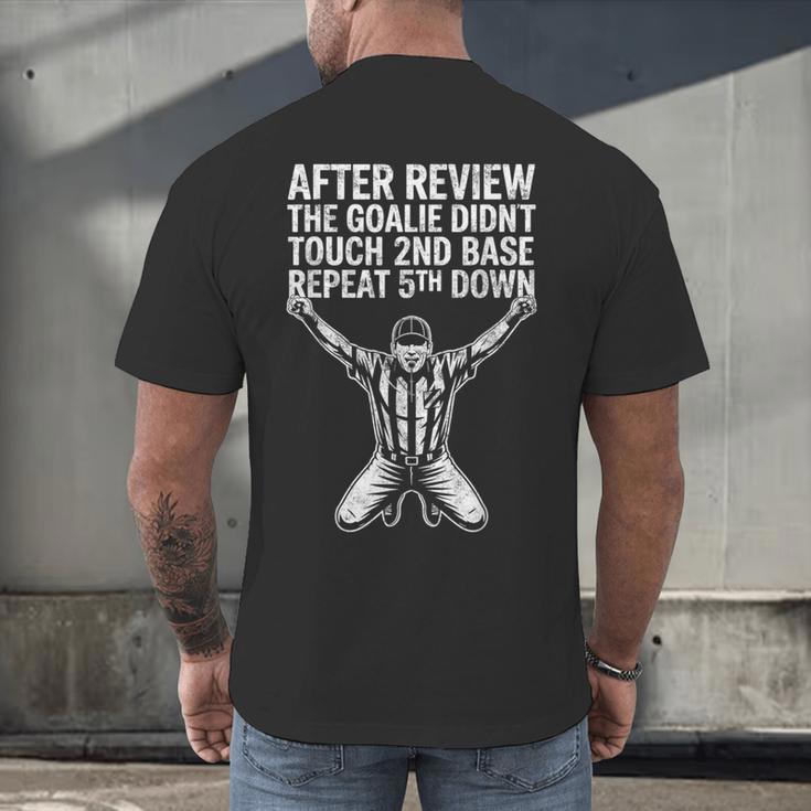 Football Baseball Soccer Referee Joke Tee Football Fan Men's Back Print T-Shirt Football Baseball Soccer Referee Joke Tee Football Fan Men's Back Print T-Shirt