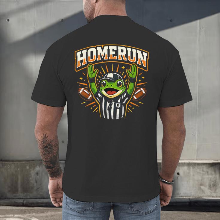 Football Referee Touchdown Baseball Homerun Frog Men's Back Print T-Shirt Football Referee Touchdown Baseball Homerun Frog Men's Back Print T-Shirt