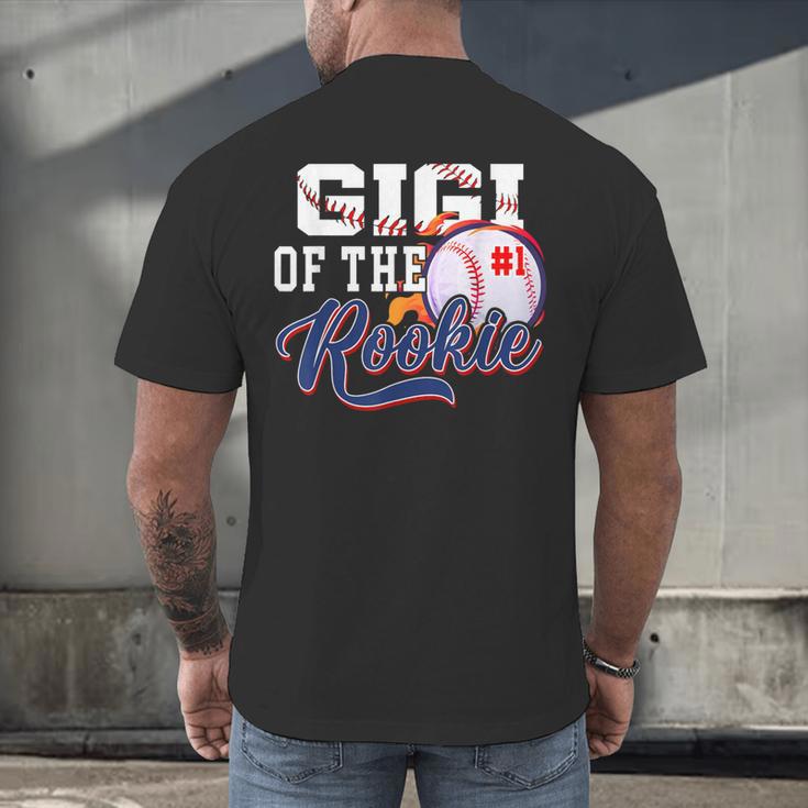 Gigi Rookie Of Year 1st Birthday Baseball Theme Matching Men's Back Print T-Shirt Gigi Rookie Of Year 1st Birthday Baseball Theme Matching Men's Back Print T-Shirt