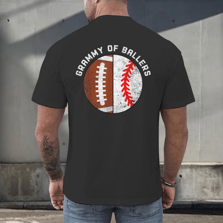 Grammy Of Ballers Football Baseball Grandma Grammy Men's Back Print T-Shirt Grammy Of Ballers Football Baseball Grandma Grammy Men's Back Print T-Shirt