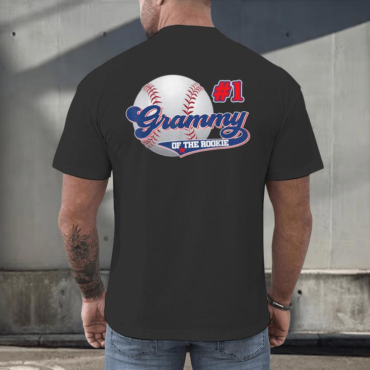Grammy Rookie Of Year 1st Birthday Baseball Theme Matching Men's Back Print T-Shirt Grammy Rookie Of Year 1st Birthday Baseball Theme Matching Men's Back Print T-Shirt