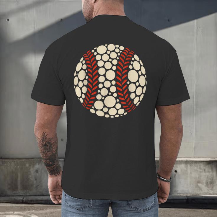 Happy Dot Day Baseball Colorful Polka Dots Boy And Youth Men's Back Print T-Shirt Happy Dot Day Baseball Colorful Polka Dots Boy And Youth Men's Back Print T-Shirt