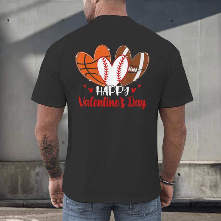 Happy Valentines Day Shirt Boys Basketball Baseball Football Men's Back Print T-Shirt Happy Valentines Day Shirt Boys Basketball Baseball Football Men's Back Print T-Shirt