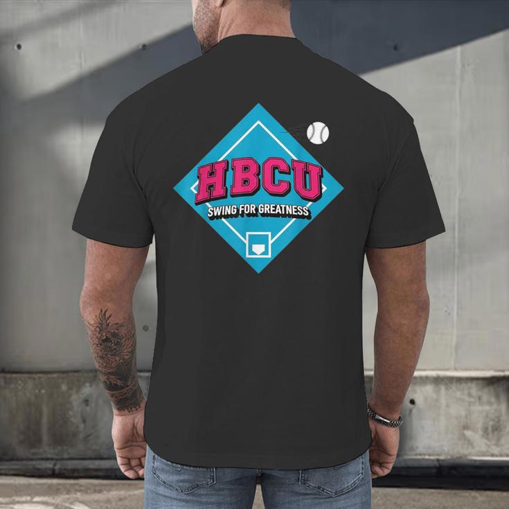 HBCU Swing For Greatness Baseball Softball College Apparel Men's Back Print T-Shirt HBCU Swing For Greatness Baseball Softball College Apparel Men's Back Print T-Shirt