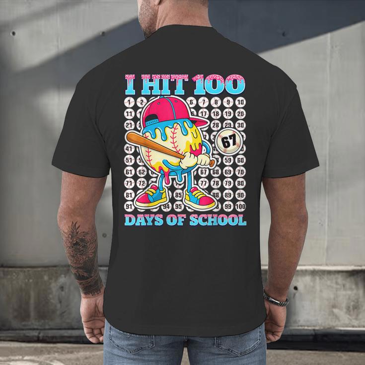 I Hit 100 Days Of School 67 Drip Baseball Boys Kids Men's Back Print T-Shirt I Hit 100 Days Of School 67 Drip Baseball Boys Kids Men's Back Print T-Shirt