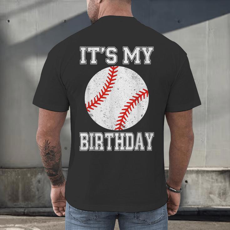 It’s My Birthday Baseball Vintage Style Men's Back Print T-Shirt It’s My Birthday Baseball Vintage Style Men's Back Print T-Shirt