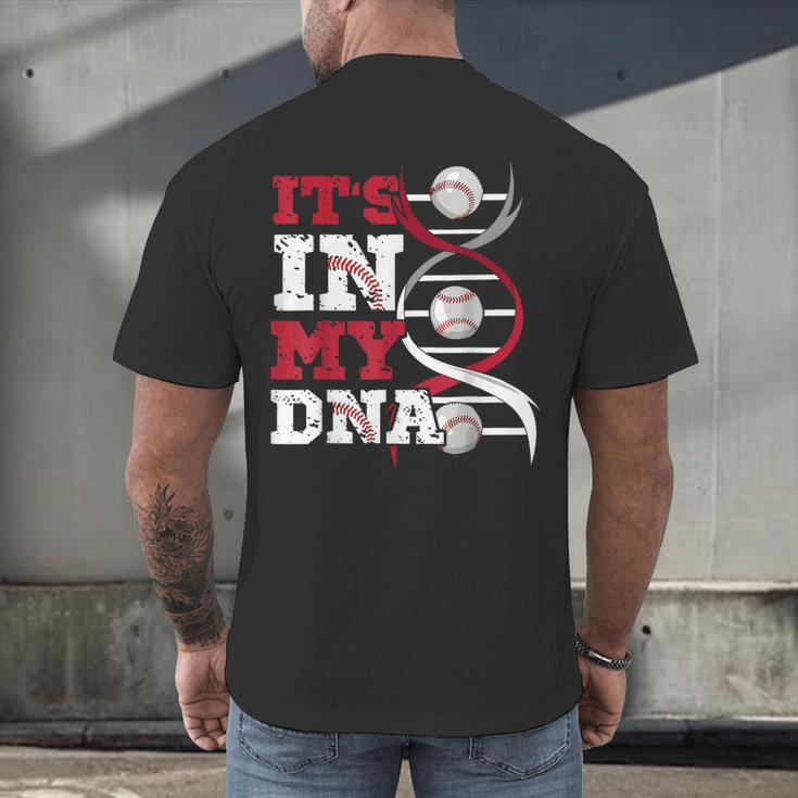 ITS In My DNA Baseball Sport Player Saying Baseball Fan Men's Back Print T-Shirt ITS In My DNA Baseball Sport Player Saying Baseball Fan Men's Back Print T-Shirt