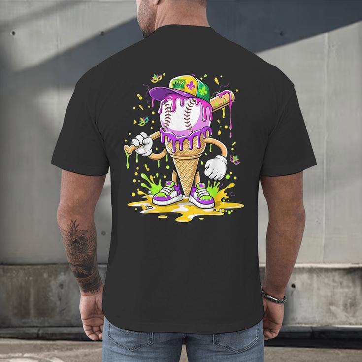 Kids Baseball Drip Ice Cream Apparel Kids Boys Mardi Gras Men's Back Print T-Shirt Kids Baseball Drip Ice Cream Apparel Kids Boys Mardi Gras Men's Back Print T-Shirt